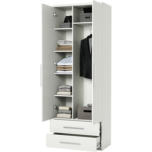 Шкаф комбинированный с ящиками Шарм-Дизайн Комфорт МКЯ-22 100х45 с зеркалом, белый