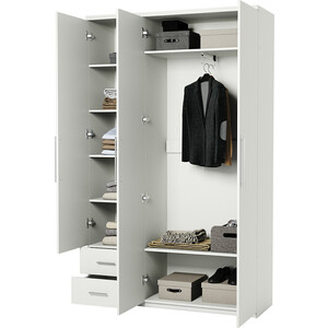 Шкаф трехдверный Шарм-Дизайн Комфорт МКЯ-32/1 90х45 с зеркалами, белый