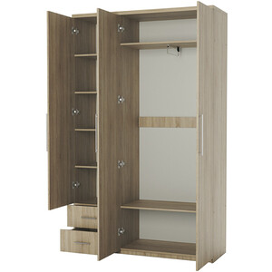 Шкаф трехдверный Шарм-Дизайн Комфорт МКЯ-32/1 105х45 с зеркалом, дуб сонома