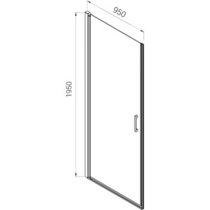 Душевая дверь Vincea Alpha VDP-3AL 95х195 прозрачная, хром (VDP-3AL950CL)