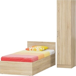 Комплект мебели СВК Стандарт кровать 90х200, пенал 45х52х200, дуб сонома (1024332)
