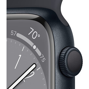 Смарт-часы Apple Watch Series 8 А2770 41мм OLED LTPO темная ночь (MNU83LL/A)