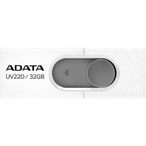 Флеш Диск A-DATA 32Gb UV220 AUV220-32G-RWHGY USB2.0 белый/серый