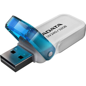 Флеш Диск A-DATA 32Gb UV240 AUV240-32G-RWH USB2.0 белый/голубой