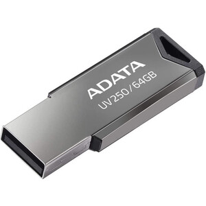Флеш Диск A-DATA 64Gb UV250 AUV250-64G-RBK USB2.0 серебристый