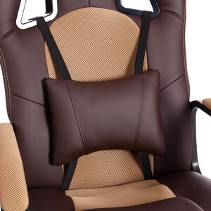 Кресло TetChair Driver (22) кож/зам/ткань, коричневый/бронза 36-36/TW-21