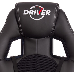 Кресло TetChair Driver (22) кож/зам/ткань, черный/черный 36-6/TW-11