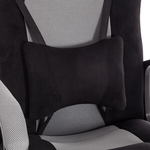 Кресло TetChair Driver (22) флок/ткань, черный/серый 35/TW-12