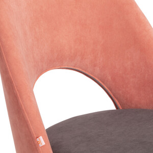 Кресло TetChair Latina флок розовый/серый 137/29