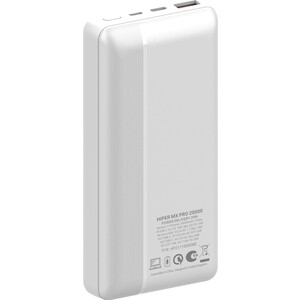 Мобильный аккумулятор Hiper MX Pro 20000 20000mAh 3A QC PD 1xUSB белый (MX PRO 20000 WHITE)