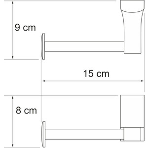 Держатель туалетной бумаги Wasserkraft Leine белый/хром (K-5096WHITE)