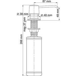 Дозатор для жидкого мыла Wasserkraft встраиваемый, черный (K-1799)