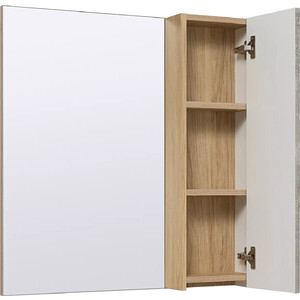 Зеркальный шкаф Runo Мальта 70х75 дуб/серый (00-00001102)