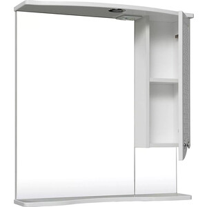 Зеркальный шкаф Runo Милано 65х80 правый, белый (УТ000002097)