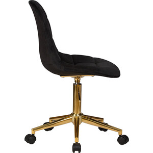 фото Офисное кресло для персонала dobrin diana lm-9800-gold черный велюр (mj9-101)