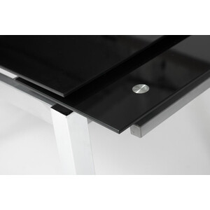 TetChair Стол Campana (mod. 346) металл/стекло (8мм) 110/170х70х76 см хром/черный