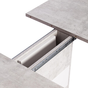 фото Tetchair стол обеденный smart лдсп, 105/140х68,6х75 см, белый бетон/белый