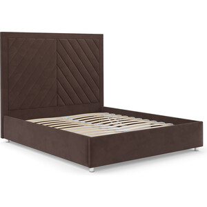Кровать Mebel Ars Мишель 140 см (велюр молочный шоколад НВ-178 13)
