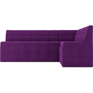 Кухонный диван Mebel Ars Атлантис правый угол (фиолет) 212х84х135 см