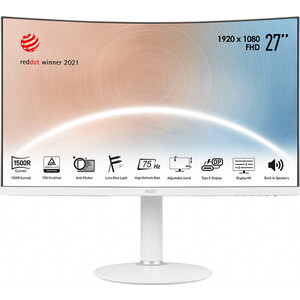 Монитор MSI Modern MD271CPW 27", 16:9, 1920x1080 (FHD), VA, 3000:1, 100000000:1, 250 , 75Hz, HDMI, white