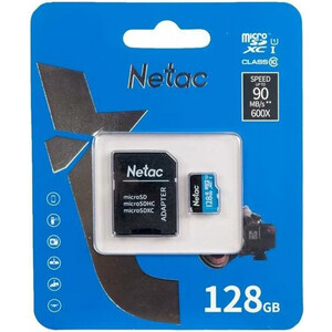 Карта памяти NeTac MicroSD card P500 Standard 64GB, retail version w/SD adapter