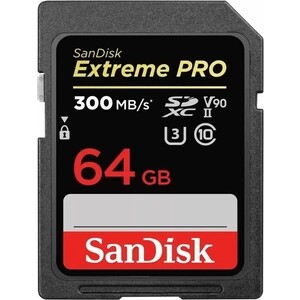 Карта памяти Sandisk Extreme PRO 64GB SDXC Memory Card up to 300MB/s, UHS-II, Class 10, U3, V90, Extreme PRO 64GB SDXC Memory Card up to 300MB/s, UHS-II, Class 10, U3, V90
Карта памяти Sandisk Extreme PRO 64GB SDXC Memory Card up to 300MB/s, UHS-II, Class 10, U3, V90, Extreme PRO 64GB SDXC Memory Card up to 300MB/s, UHS-II, Class 10, U3, V90