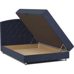 Кровать двуспальная с подъемным механизмом Шарм-Дизайн Премиум 160 велюр Ультра миднайт