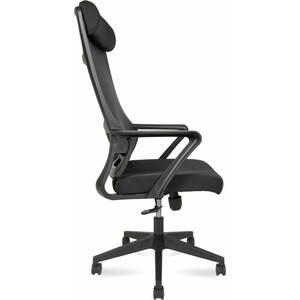 Офисное кресло NORDEN Tender 919A черный пластик / черная сетка / черная ткань