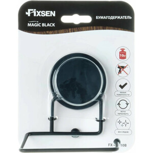 Держатель туалетной бумаги Fixsen Magic Black без крышки, черный (FX-45010B)