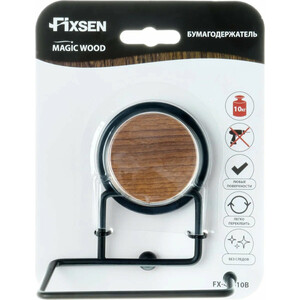 Держатель туалетной бумаги Fixsen Magic Wood черный/дерево (FX-46010B)