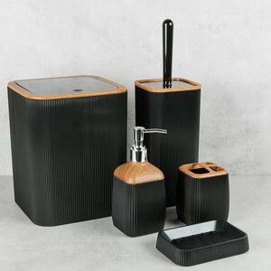 Стакан для ванной Fixsen Black Wood черный/дерево (FX-401-3)