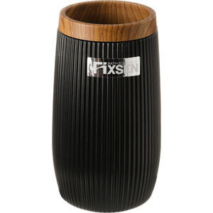 Стакан для ванной Fixsen Black Boom черный/дерево (FX-411-3)