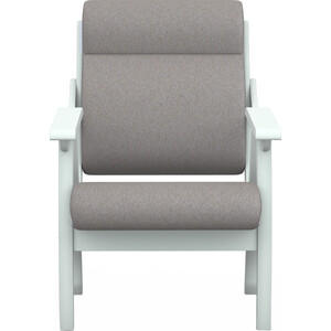Кресло Мебелик Вега 10 ткань серый, каркас снег