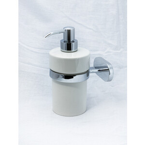 Дозатор для жидкого мыла Metaform Louise белый/хром (110368100)