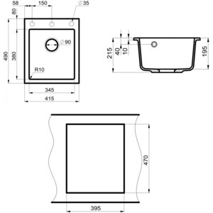 Кухонная мойка и смеситель Point Динара 42 с дозатором, белая (PN3004W, PN3102W, PN3201W)