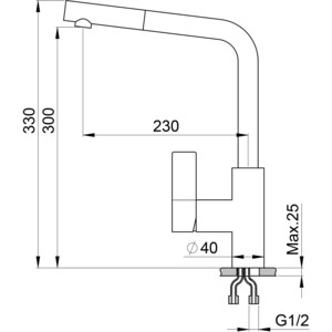 Кухонная мойка и смеситель Point Моко 47 с дозатором, черная (PN3006B, PN3102B, PN3201B)