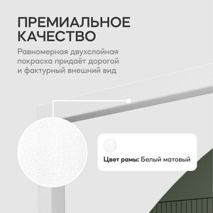 фото Зеркало в раме genglass kvadrum white l ggm-07-3-2 белый