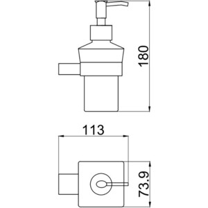 Дозатор для жидкого мыла Allen Brau Infinity белый/черный матовый (6.21006-31)