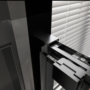 Душевая дверь Veconi Premium Trento PTD-30GR 140х200 прозрачная, брашированный графит (PTD30-GR-140-01-C4)