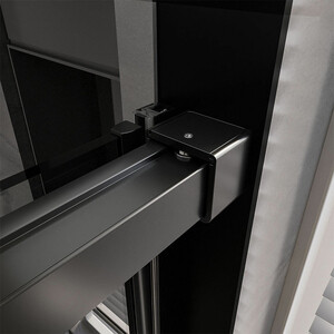 Душевая дверь Veconi Premium Trento PTD-40B 120х200 прозрачная, черная матовая (PTD40-B-120-01-C4)