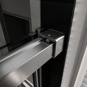 Душевая дверь Veconi Premium Trento PTD-40GR 120х200 прозрачная, брашированный графит (PTD40-GR-120-01-C4)