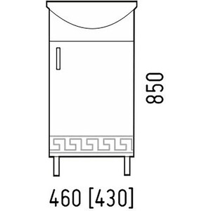 Тумба под раковину Corozo Олимп 43х25 белая (SD-00000321)
