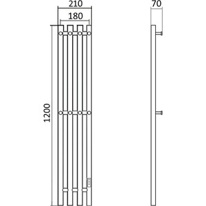 Полотенцесушитель электрический Маргроид Inaro 18x120 правый, белый матовый (Inaro-12018-1049-9016R)