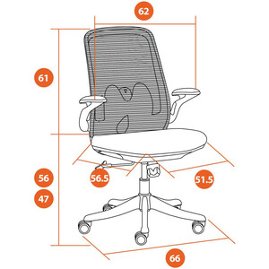 Кресло TetChair MESH-10 ткань серый
