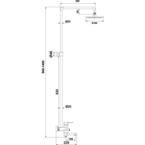 Душевая система Timo Beverly хром (SX-1060/00 (1070))