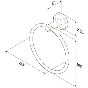Полотенцедержатель Am.Pm X-Joy кольцо, хром (A85A34400)