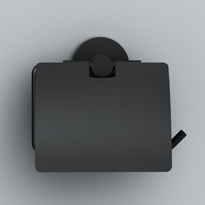 Держатель туалетной бумаги Am.Pm X-Joy с крышкой, черный (A85A341422)