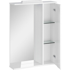 Зеркало-шкаф Sanstar Bianca 60х75 с подсветкой, белый (151.1-2.5.1.)
