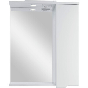 Зеркало-шкаф Sanstar Лайн 60х75 с подсветкой, белый (143.1-2.5.1.)