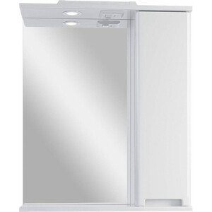 Зеркало-шкаф Sanstar Ориана 60х75 с подсветкой, белый (278.1-2.4.1.)